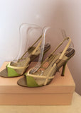 Ted Baker Lime Green, White & Grey Strappy Sandals Size 5/38 - Whispers Dress Agency - Sold - 2