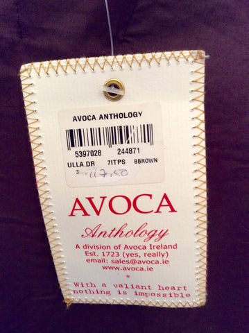 Brand New Avoca Anthology Brown Cotton Dress Size 3 UK 12/14 - Whispers Dress Agency - Sold - 5