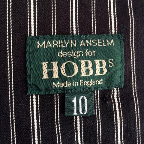 Hobbs Black & White Stripe Cotton Blend Jacket Size 10 - Whispers Dress Agency - Womens Coats & Jackets - 4