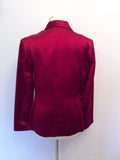 Whistles Dark Red Satin Jacket Size 12 - Whispers Dress Agency - Womens Suits & Tailoring - 3