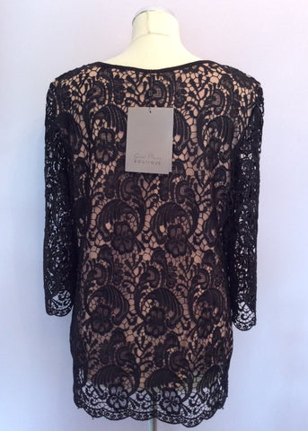 Brand New Great Plains Boutique Black / Nude Lace Top Size XL - Whispers Dress Agency - Womens Tops - 2