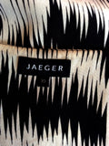 Jaeger Black & Ivory Print Silk Dress Size 10 - Whispers Dress Agency - Sold - 4