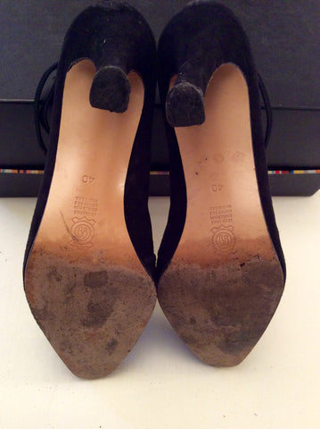 Shoe Art Black Suede With Elasticated Straps Heels Size 7/40 - Whispers Dress Agency - Womens Heels - 4