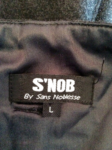 SNOB DARK GREY WOOL CROP TROUSERS SIZE L - Whispers Dress Agency - Womens Trousers - 3