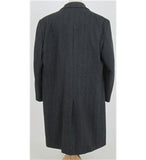 Di Caprio Dark Grey & Black Herringbone Wool & Cashmere Coat Size 46R / XL - Whispers Dress Agency - Sold - 2
