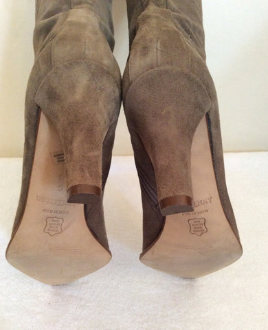 Brand New Ann Taylor Light Brown Suede Boots & Matching Handbag Size 3.5/36 - Whispers Dress Agency - Sold - 6