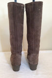 Brand New Richard Draper Brown Suede Sheepskin Lined Boots Size 5/38 - Whispers Dress Agency - Sold - 3