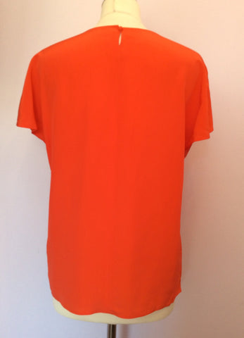 Vintage Jaeger Orange Silk Top Size UK 10/12 - Whispers Dress Agency - Sold - 2