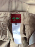 Kenzo Beige Pinstripe Trousers Size 42 Fit UK 12 - Whispers Dress Agency - Womens Trousers - 2