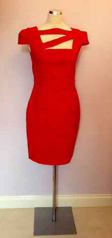 DIVA CATWALK RED CUT OUT TOP WIGGLE PENCIL DRESS SIZE XL - Whispers Dress Agency - Sold - 1