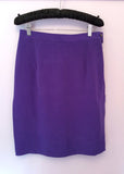 Brand New August Silk Sport Purple Silk Skirt Suit Size L - Whispers Dress Agency - Womens Suits & Tailoring - 4