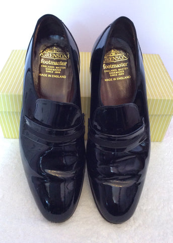 Vintage Grenson Black Patent Leather Carlos Slip On Shoes Size 8.5 /42.5 - Whispers Dress Agency - Sold - 2
