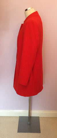 Marks & Spencer Poppy Red Coat Size 12 - Whispers Dress Agency - Sold - 3
