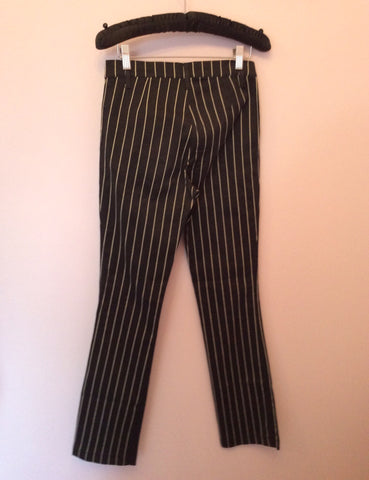 Moschino Jeans Black & White Pinstripe Trouser Suit Size 10/12 - Whispers Dress Agency - Sold - 5