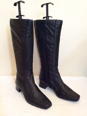 Brand New Clarks Black Soft Leather Boots Size 5/38 - Whispers Dress Agency - Sold - 2
