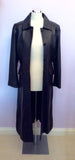 BRAND NEW BENNYS SHOP BLACK SOFT LEATHER LONG COAT SIZE S - Whispers Dress Agency - Womens Coats & Jackets - 5