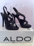 Aldo Latasha Black Leather Strappy Heel Sandals Size 5/38 - Whispers Dress Agency - Womens Sandals - 2
