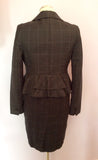 LK Bennett Charcoal Grey Check Wool Dress Suit Size 8/10 - Whispers Dress Agency - Sold - 2
