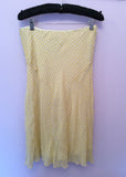 Brand New Marks & Spencer Autograph Lemon Spot Silk Skirt Size 10 - Whispers Dress Agency - Womens Skirts - 3