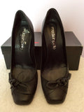 Moda In Pelle Black Leather Wedge Heels Size 7/40 - Whispers Dress Agency - Womens Wedges - 2