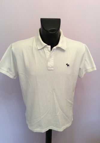 Abercrombie & Fitch White Short Sleeve Polo Shirt Size L - Whispers Dress Agency - Mens Casual Shirts & Tops - 1