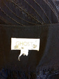 GHOST BLACK EMBROIDERED TUNIC TOP SIZE 12 - Whispers Dress Agency - Sold - 4