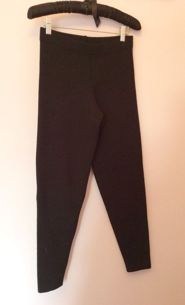Vintage Jaeger Black Wool Blend Fine Knit Leggings Size S - Whispers Dress Agency - Womens Vintage - 1
