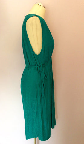 French Connection Green Tie Side Dress Size 14 - Whispers Dress Agency - Sold - 2