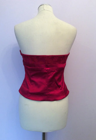 Coast Red Satin Bustier Top & Long Evening Skirt Size 10/12 - Whispers Dress Agency - Sold - 3