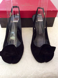 Jane Shilton Black Suede Slingback Heels Size 3.5/36 - Whispers Dress Agency - Womens Heels - 2
