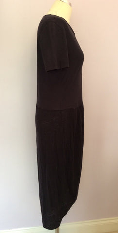 Cos Black Cotton Top & Wrap Around Linen Skirt Dress Size M - Whispers Dress Agency - Sold - 4