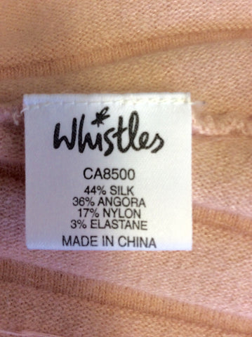 WHISTLES PINK SILK & ANGORA BEADED TWINSET SIZE L - Whispers Dress Agency - Sold - 6