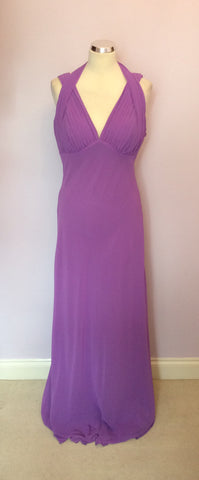 BRAND NEW GINA BACCONI RICH LILAC LONG EVENING DRESS SIZE 14 - Whispers Dress Agency - Womens Dresses - 1