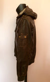 Poolman Dark Brown Faux Leather Hooded Jacket Size XL - Whispers Dress Agency - Sold - 2