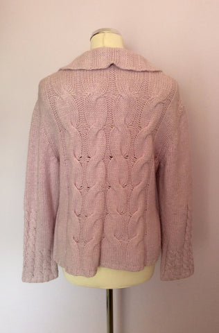 Zucchero Lilac Cable Knit Zip Front Cardigan Size XL - Whispers Dress Agency - Womens Knitwear - 2