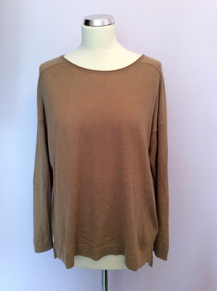 Whistles Light Brown Oversize Jumper Size M - Whispers Dress Agency - Womens Knitwear - 1