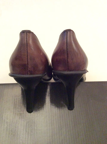Brand New Moda In Pelle Brown Leather Heels Size 4/37 - Whispers Dress Agency - Womens Heels - 3