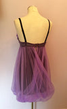 Dawn Stretton Lilac Net Overlay Dress Size S - Whispers Dress Agency - Womens Dresses - 2