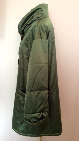 Jaeger Green Lightly Padded Jacket Size M - Whispers Dress Agency - Sold - 2