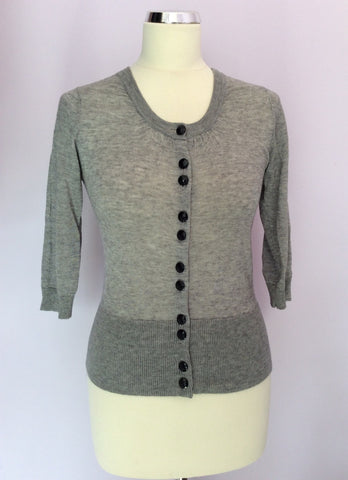French Connection Grey Short Sleeve Cardigan Size M - Whispers Dress Agency - Womens Knitwear - 1