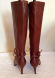 Brand New Shellys Tan Brown Leather Knee Length Boots Size 6/39 - Whispers Dress Agency - Sold - 4