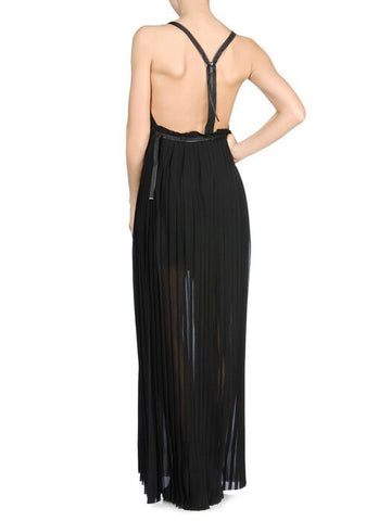 Brand New Diesel D-Furcass-A Black Pleated Maxi Dress Size XL - Whispers Dress Agency - Womens Dresses - 2