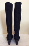 Brand New Marks & Spencer Black Suede Wedge Heel Boots Size 8/42 - Whispers Dress Agency - Sold - 4