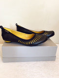 Brand New Firetrap Navy Blue & Yellow Trim Flat Shoes Size 5/38 - Whispers Dress Agency - Sold - 2
