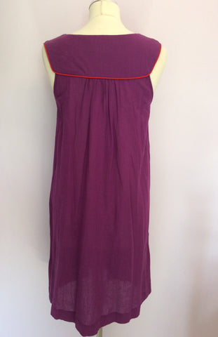 Numph Purple Embroidered Print Shift Dress Size 14 - Whispers Dress Agency - Womens Dresses - 3