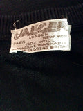 Vintage Jaeger Black V Neck Jumper Size 40" UK L - Whispers Dress Agency - Sold - 2
