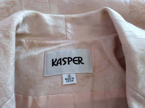 KASPER PALE PEACH FLORAL PRINT KNEE LENGTH SKIRT SUIT SIZE 12 - Whispers Dress Agency - Womens Suits & Tailoring - 4