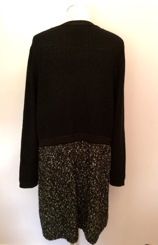 Jaeger Black & White Fleck Long Cardigan Size XL - Whispers Dress Agency - Sold - 3