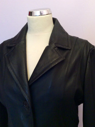 Fenn Wright Manson Black Leather Jacket Size 16 - Whispers Dress Agency - Sold - 2