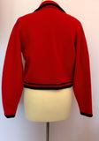 Vintage Laura Ashley Red & Black Trim Wool Cardigan / Jacket Size S - Whispers Dress Agency - Womens Vintage - 2